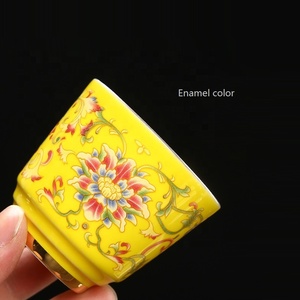 Mahkeme stil arapça çay bardağı seti hediye gerçek saf gümüş iç emaye porselen çay bardağı seti kutusu hediye - Product Image 3