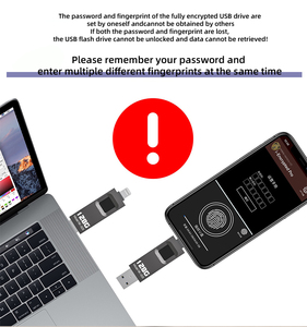 Fingerprint <strong>Encryption</strong> USB <strong>Flash</strong> Drive 256g Metal USB <strong>Flash</strong> Drive 128g Fingerprint USB <strong>Flash</strong> Drive for IPhone/iPad/PC - Product Image 6