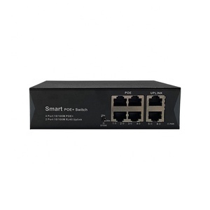 fabrikpreis 100 m 4 port netzwersschalter mit 2 10/100 m uplink port poe switch - Product Image 1