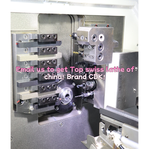 Eixo Z até 230mm Único Eixo Swiss CNC Torno Máquina Eixo Mecânico Torno suíço ± 0.001