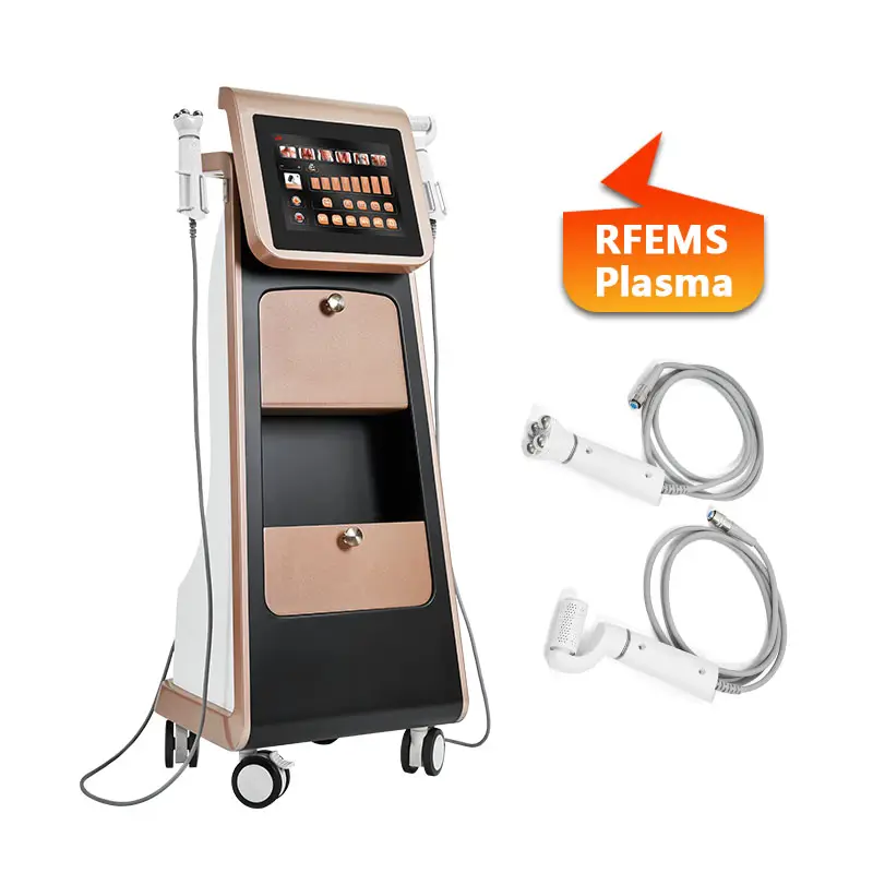 Appareil de beauté plasma RF EMS 2-en-1 pour le lifting du visage et anti-âge