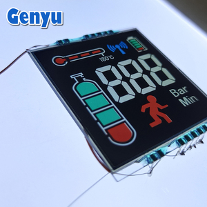 Display LCD personalizzato 7 segmenti display vablack pannelli con retroilluminazione bianca