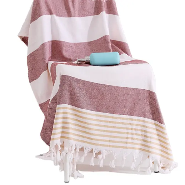 Custom Printed Jacquard Mandala Bath Towel Desert Sand Beach Towel Organic With Tassel Cotton Turkish Beach Towel