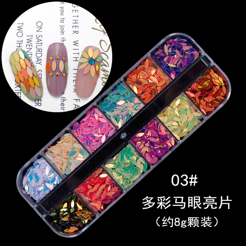 03เลื่อมตาม้าสีผสม