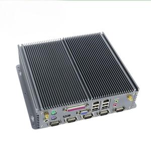 Venta caliente J1900 Quad Industrial Pc caja sin ventilador sistema integrado ordenador sin ventilador Mini PC soporte de aluminio puro 2 LAN 1 COM 4USB - Product Image 3