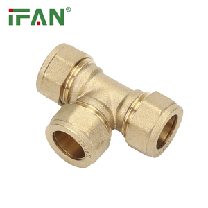 IFAN BS7291工場卸売真鍮ねじ継手カスタマイズされた銅パイプ継手8-54mm等しいT型真鍮継手 - Product Image 1