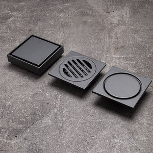 โมเดิร์นสีดำสีเทา slivery อุปกรณ์อาบน้ำในห้องน้ำทองเหลือง<span class=keywords><strong>4</strong></span>นิ้วป้องกันกลิ่น304 SUS 316สแตนเลสท่อระบายน้ำ - Product Image 2