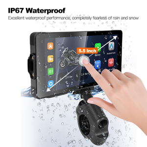 5.5 inch cảm ứng không thấm nước không dây Carplay Android động cơ tự động TPMS GPS navigation hiển thị xe máy Carplay màn hình - Product Image 2
