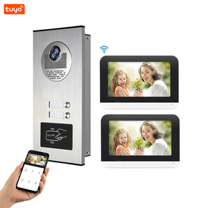 <strong>Factory</strong> Direct Wifi Doorbell <strong>System</strong> for Multi-Family 3-Button with RFID Card Unlock Camera Video <strong>Intercom</strong> for Tuya Application - Product Image 1