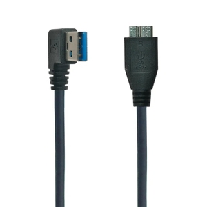 USB 3.0 A tipi 90 derece sağ açı mikro B kablosu Samsung S5 Toshiba Toshiba <span class=keywords><strong>WD</strong></span> Seagate HDD veri tel kablolar