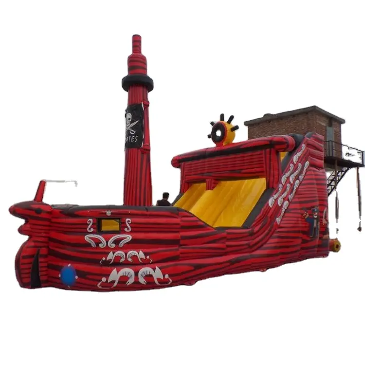 Barco Pirata inflable gigante, popular, comercial, con imagen encantadora