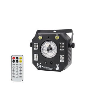 KM-EF11075 LED激光 + Gobo + 频闪 + 魔球4在1效果灯带遥控器的音乐圣诞派对 - Product Image 1