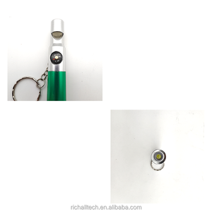 Promosyon hediye 3 in 1 alüminyum çok renkli küçük acil meşale düdük ve pusula ile LED anahtarlık el feneri - Product Image 4