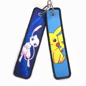 Simple Design Custom Logo Purse Embroidered Keychain / Sublimation Printing <strong>Key</strong> Tag for Bags - Product Image 2