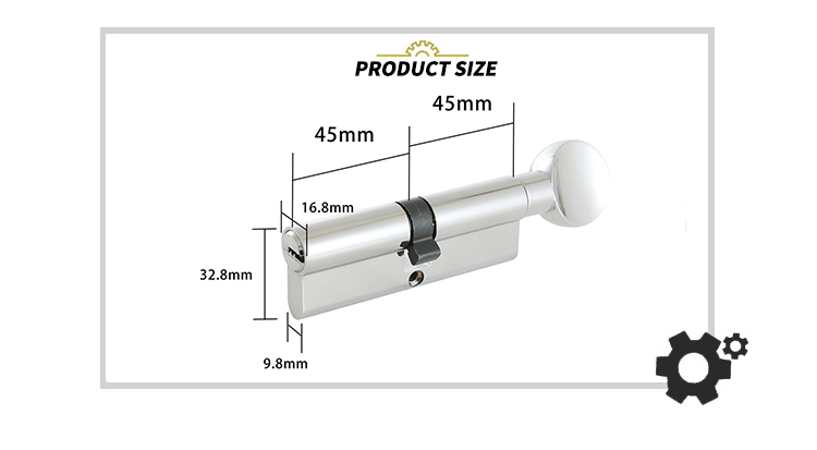 EADER European standard high quality all brass 90mm lock cylinder