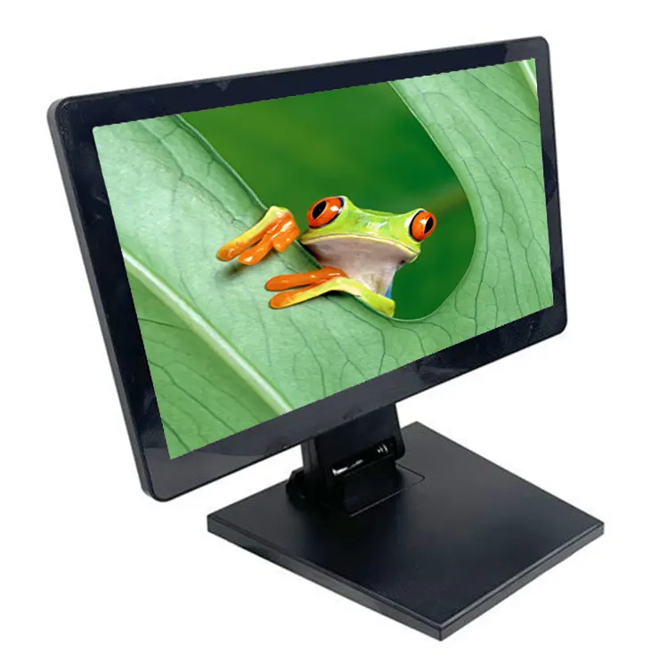 Monitor de pantalla táctil de escritorio, montaje en pared, de fábrica, 15,6 pulgadas, auténtico, plano, capacitivo, táctil, POS