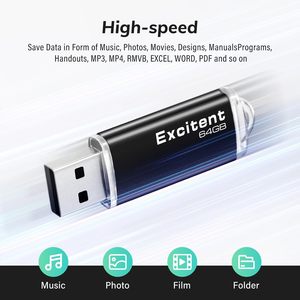 Flash Drive 64GB para computadora/computadora portátil USB 2,0 Memory Stick con indicador Led Thumb Drives USB Stick de alta velocidad - Product Image 3