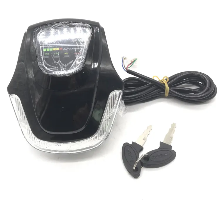 Faro LED para patinete eléctrico, interruptor de llave, piezas eléctricas, 60V