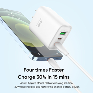 Miccell USB Type C Adapter Mobile Phone Charger 3Ports Type C Charger Pd 65W <strong>Us</strong> Eu <strong>Au</strong> <strong>Plug</strong> Fast Charging Travel Charger - Product Image 5
