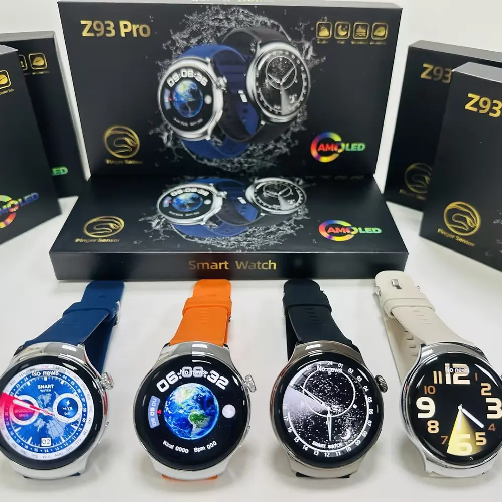 Z93Pro AMOLED 스마트 시계 1.52 인치 BT 전화 Smartwatch 남성용 여성용 고해상도 스포츠 시계 게임 야외 Smartwatch z93