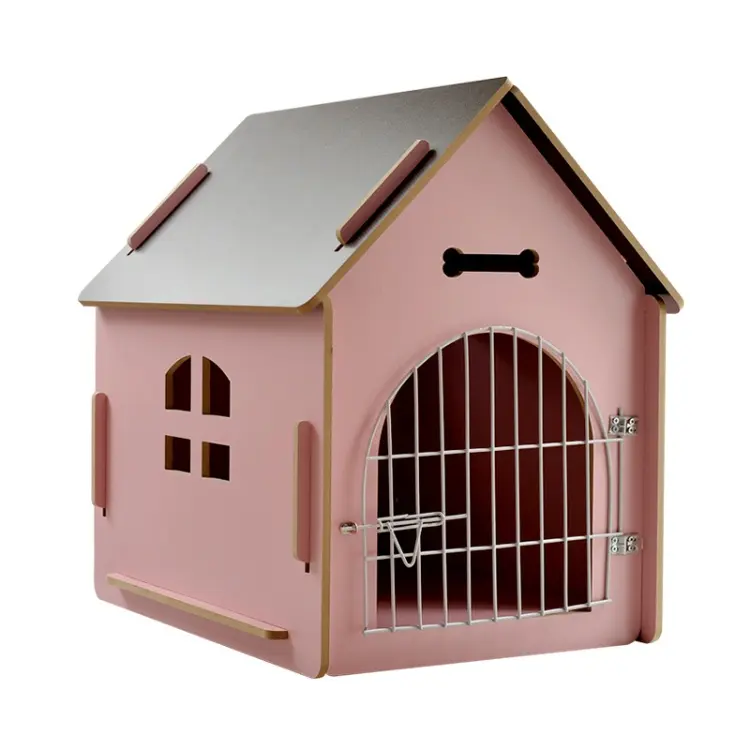 בית מלונה גדול מעץ פנימי וחיצוני לחיות מחמד קן חתול בית עם דלת מתכת