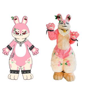 Nhà Máy Linh Vật Phim Hoạt Hình Phim Nhân Vật Thiết Kế Fox Wolf Bunny Fursuit Anime Cosplay Lông Phù Hợp Với Động Vật Trang Phục - Product Image 2