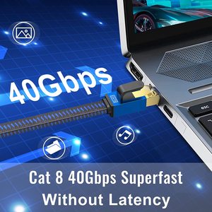 Cat-8 Flat RJ45 Computer Internet LAN rete Ethernet Patch cavo cavo 40Gbps 2000MHz Cat7/Cat6/Cat5 Cat8 cavo Ethernet - Product Image 4