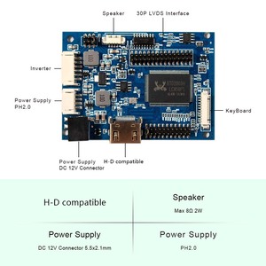 Placa de controlador de Monitor Lcd de Tv Universal, interfaz de Audio, tablero de anuncios para resolución 1280X800, pantalla Lcd Tft - Product Image 5