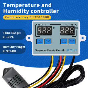 Interruttore di controllo della temperatura a LED digitale XK-W1099 professionale incubatore di uova 10A, controllo di umidità a doppia temperatura - Product Image 2