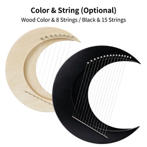 15 corde di luna crescente di lira C chiave arpa portatile lira filo di acciaio stringhe Mini strumento a corde - Product Image 5