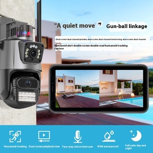 Cámara PTZ inalámbrica WIFI de 6MP, 360 grados IP66, Puerto RJ45 resistente al agua, seguridad con visión nocturna, funciones de Zoom AI, cámara de red - Product Image 4
