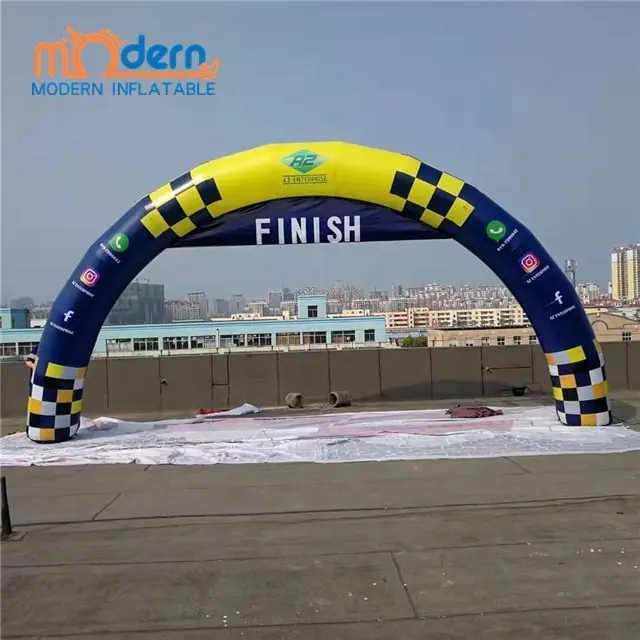 cheap outdoor inflatable advertising start finish line entrance race arch balloon with customized logo for sale