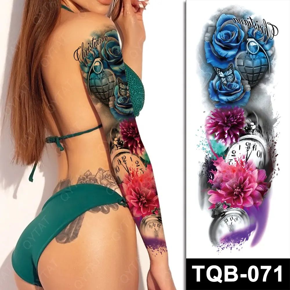 New Temporal Tattoo Products Fake Body Art Temporary Tattoo Sleeves