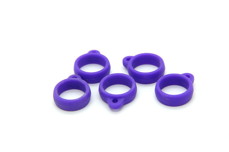 Llavero con anilla para colgar-morado individual