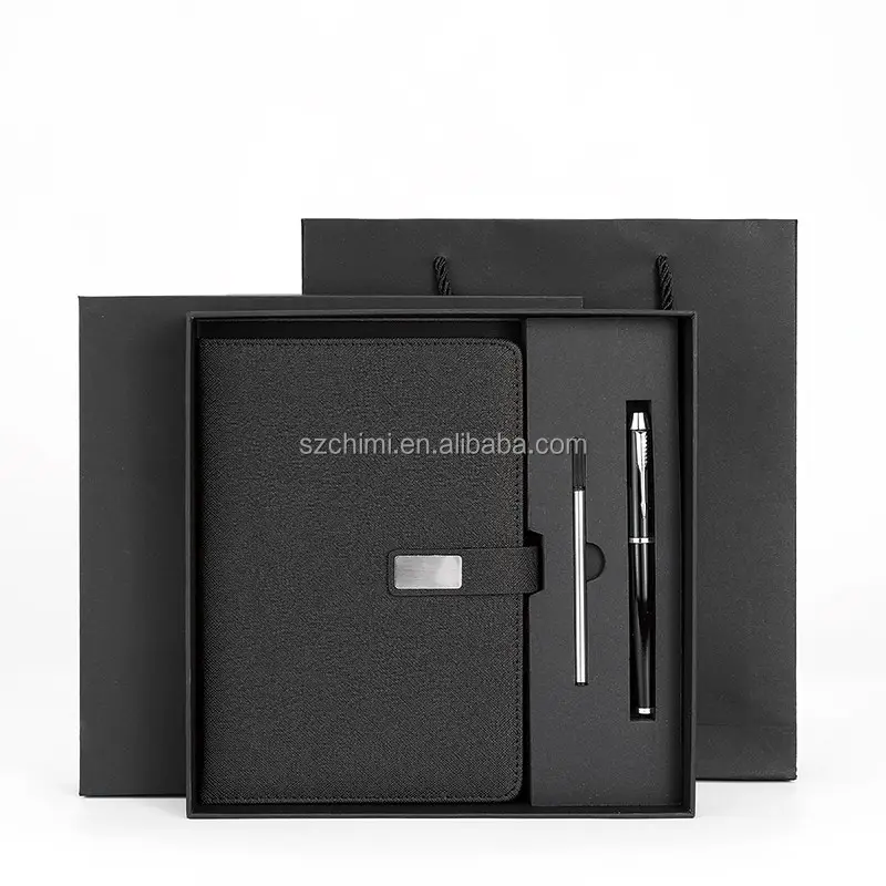 Tationery set de regalo para los clientes, set de bolígrafo de cuaderno con recarga de 3 artículos