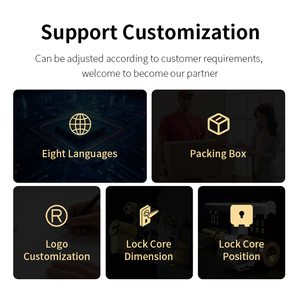 Akıllı dijital kapı kilidi parmak izi ve anahtarsız WiFi kontrolü ile anti-hırsızlık kart ve oteller için anahtar erişim-Tuya akıllı App - Product Image 6
