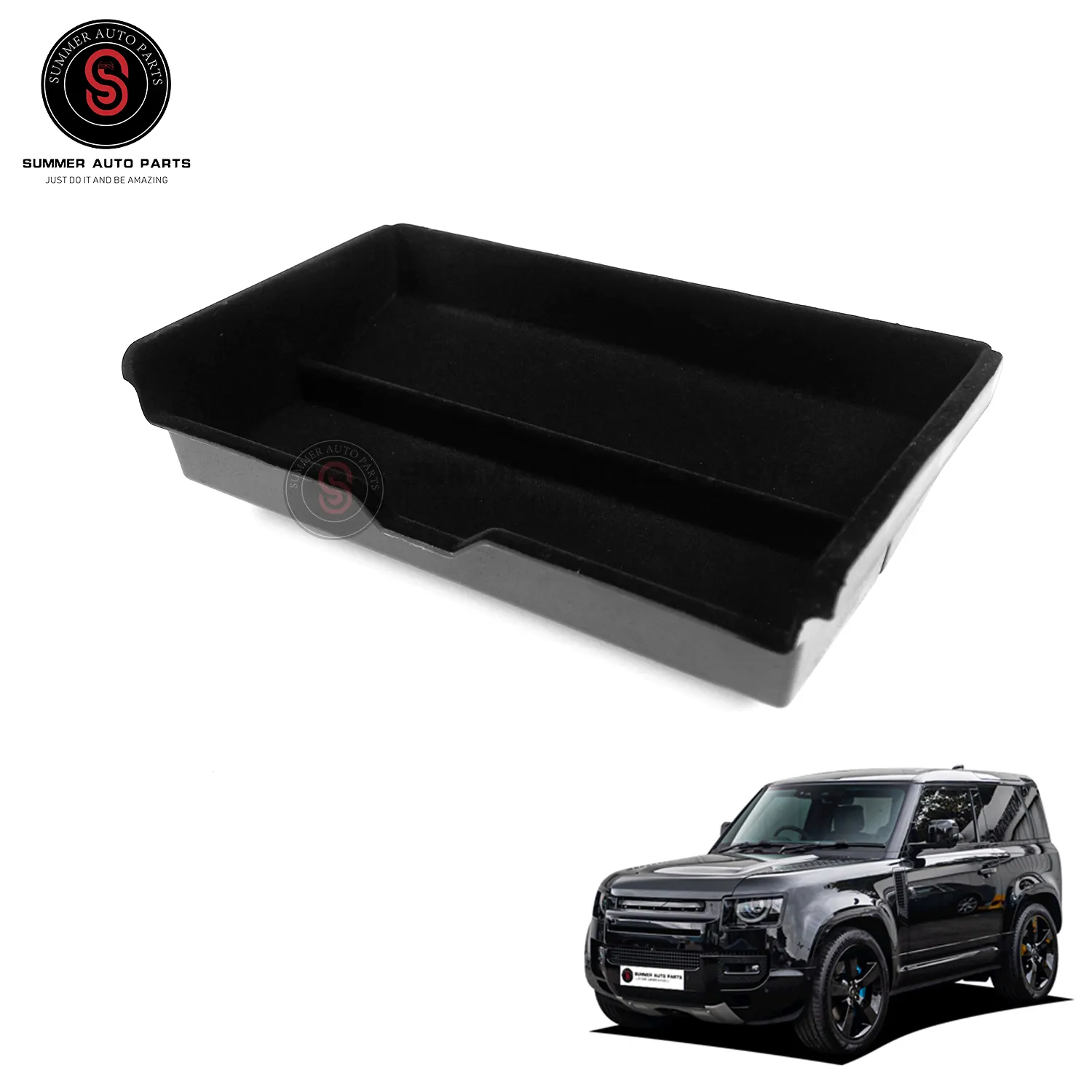 DEF4X4 CENTER CONSOLE DOWN STORAGE BOX (FLOCKING) Seat Gap Storage Cover For Land Rover New Defender 2020-2022 90/110