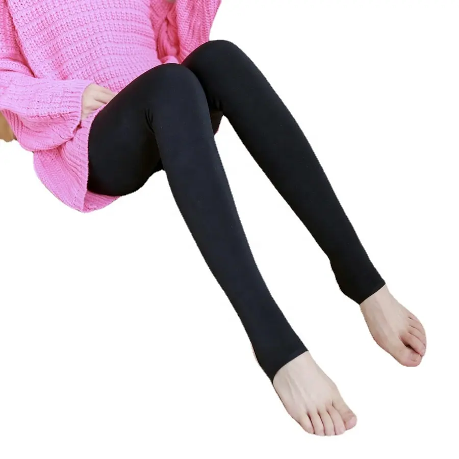 China Goedkope Groothandel Fleece Gevoerde Leggings Warme Panty Winter Panty Voor Meisjes