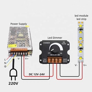 Controller di Dimming a LED a canale singolo 12V/24V per modulo LED a striscia a singolo colore e Dimmer interruttore - Product Image 4