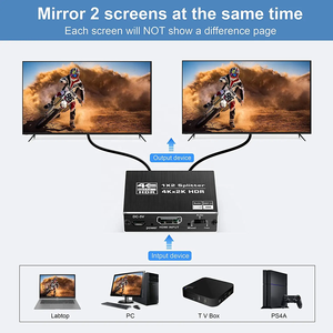 Venta caliente HDMI Splitter 2 puertos con escalar 1 entrada 2 salida para pantalla de monitor dual HDCP2.2 Xbox PS4 - Product Image 5