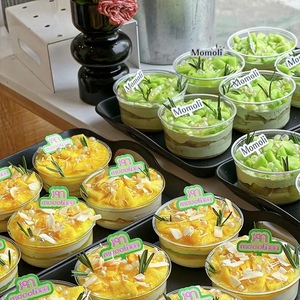 Geri dönüşümlü biyobozunur PET Cupcake Mini kutusu şeffaf plastik şeffaf küçük Blister kek kutusu bakkal aperatifler için kubbe kapaklı - Product Image 1