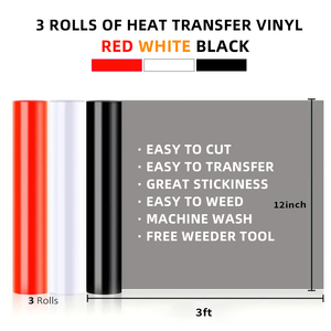 Labellet Heat Transfer <strong>Vinyl</strong> Rolls, Easy Cutting Iron on <strong>Vinyl</strong>, HTV <strong>Vinyl</strong> Bundle with 10 Assorted Colors - Product Image 2