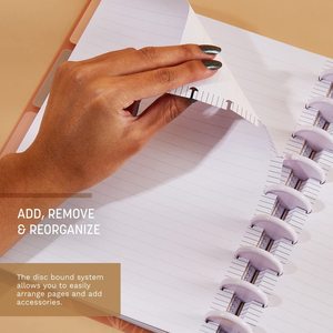 Custom Discbound <strong>Notebooks</strong> System 120 Pages Leather Cover <strong>Note</strong> Taking Planner Business Meeting for Office School or Journal - Product Image 4
