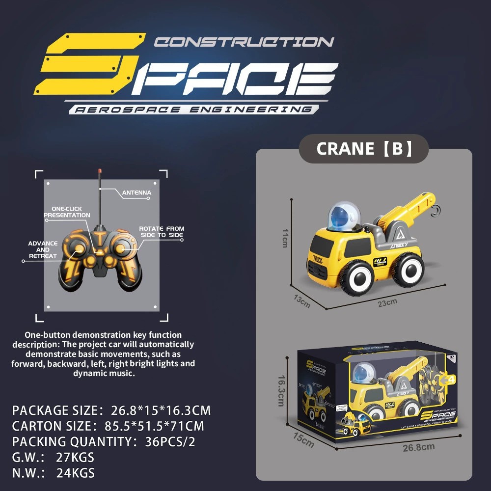 Remote control space engineering crane