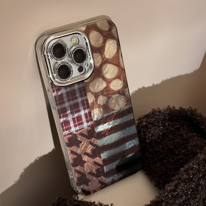 Amerikan Retro leopar baskı PC cep telefonu kılıfı Apple iPhone 14 için 15Pro Max 16 artı telefon tutamağı & ekleme Lens F içerir - Product Image 6