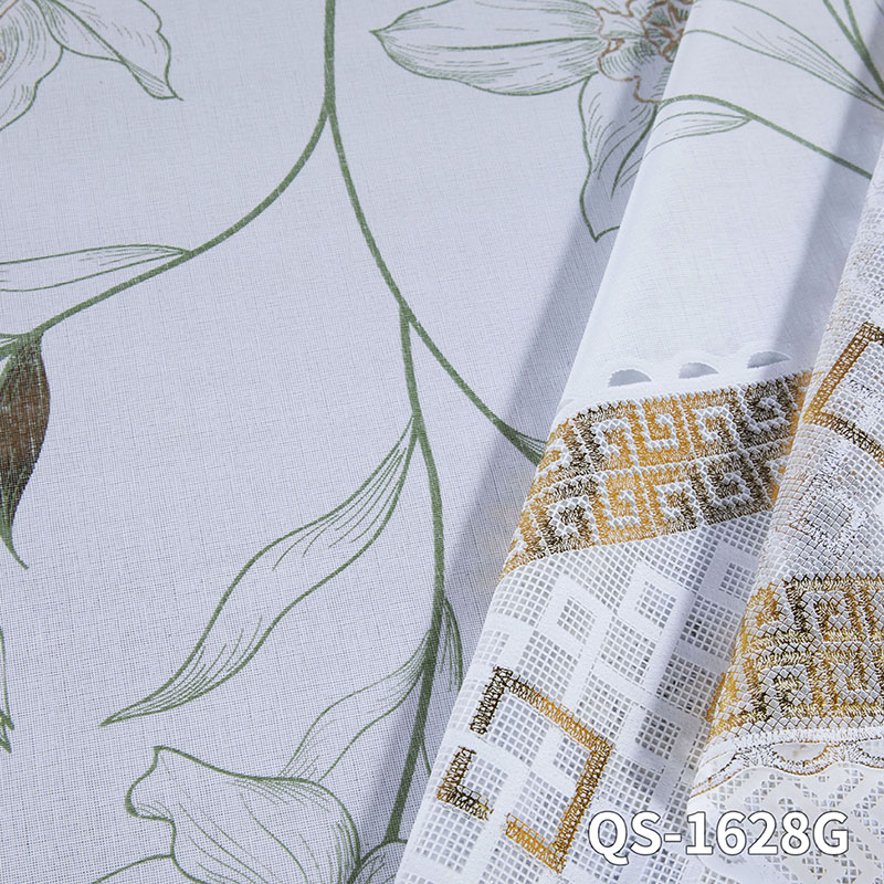 IUIU Light Luxury  Feather Leaf Home Dinning Hollow White Gold PVC Lace Tablecloth