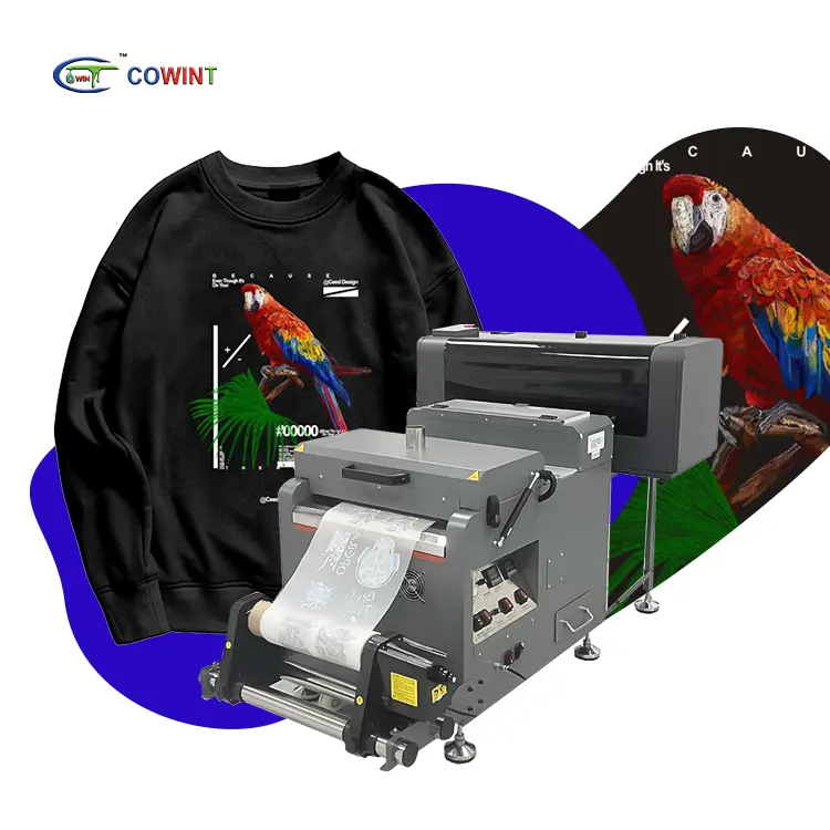 Cowint 공급 디지털 스텐실 열전달 스티커 종이 A3 크기 30mm 필름 프린터 열전달 인쇄 기계