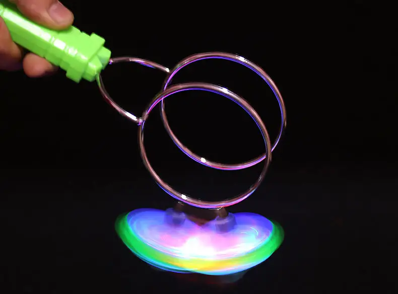 Kids Light-Up Magnetische Yoyo Gyro Wiel Speelgoed Magic Spinning Top Led Light Up Gyro Speelgoed