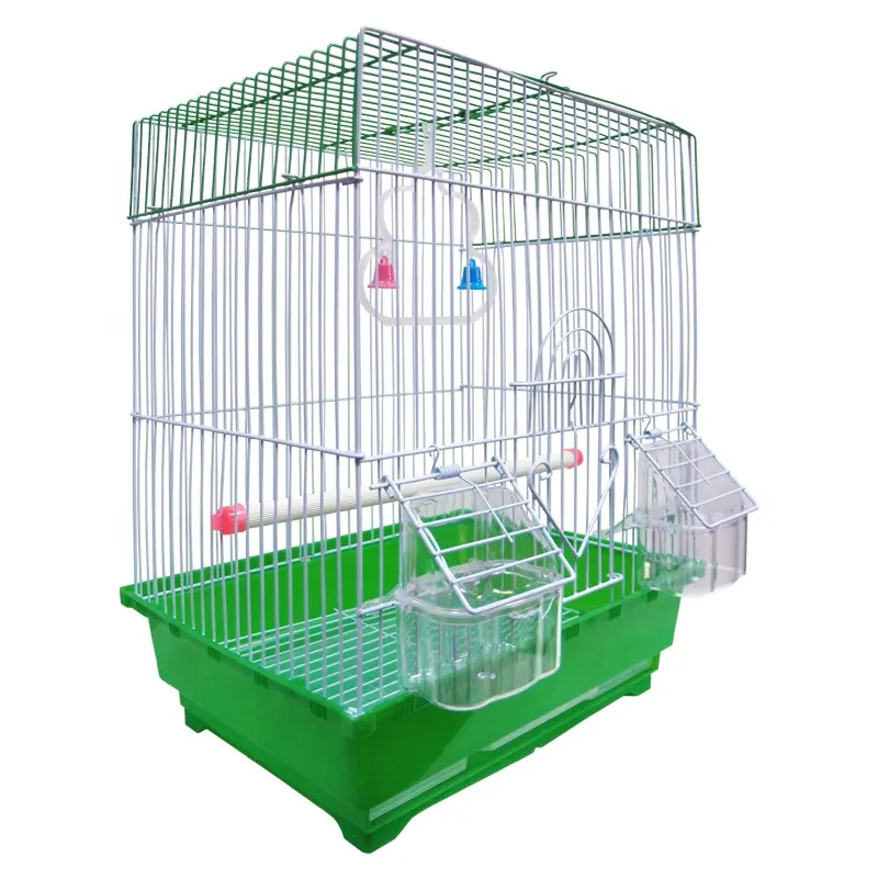 Großhandel Kunststoff Reise käfig für Vögel und Kleintier Metall Vogelkäfig für Canary Green Home Birds Käfige