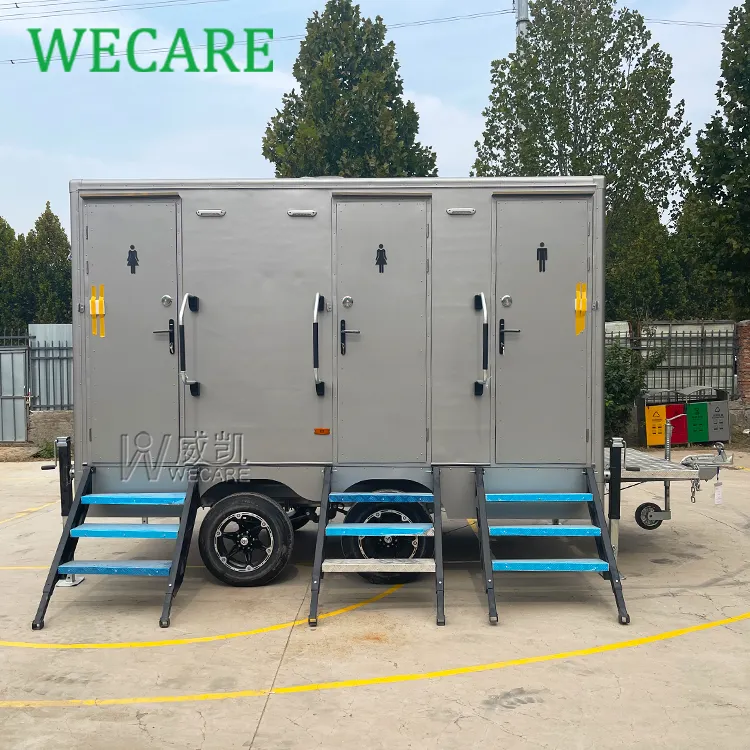 Wecare Outdoor Mobiele Luxe Badkamer Draagbare Toilet Aanhangwagen Camping En Doucheruimte